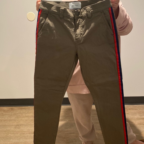 Striped green women’s jeans - Picture 1 of 2